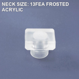 NECK SIZE: 13FEA FROSTED ACRYLIC perfume bottle cap reference