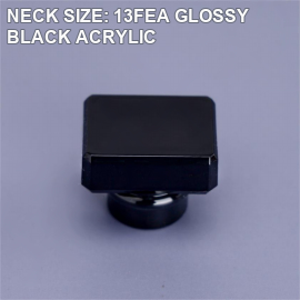 NECK SIZE: 13FEA GLOSSY BLACK ACRYLIC perfume bottle cap reference