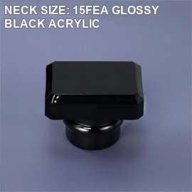 NECK SIZE: 15FEA GLOSSY BLACK ACRYLIC perfume bottle cap reference