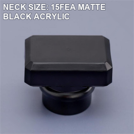 NECK SIZE: 15FEA MATTE BLACK ACRYLIC perfume bottle cap reference