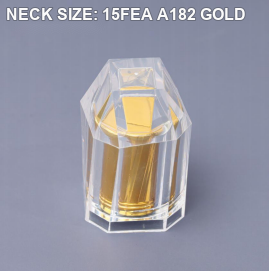 NECK SIZE: 15FEA A182 GOLD perfume bottle cap reference