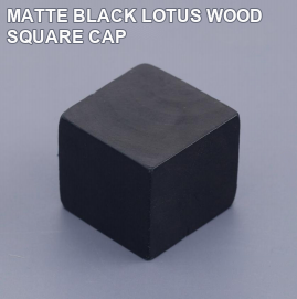 MATTE BLACK LOTUS WOOD SQUARE CAP perfume bottle cap reference