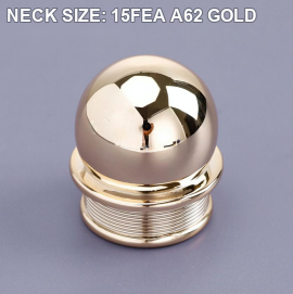 NECK SIZE: 15FEA A62 GOLD perfume bottle cap reference