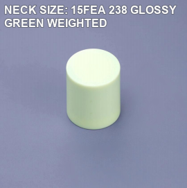 NECK SIZE: 15FEA 238 GLOSSY GREEN WEIGHTED perfume bottle cap reference
