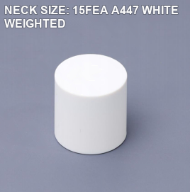 NECK SIZE: 15FEA A447 WHITE WEIGHTED perfume bottle cap reference
