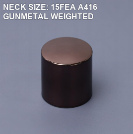 NECK SIZE: 15FEA A416 GUNMETAL WEIGHTED perfume bottle cap reference