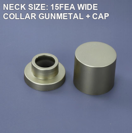 NECK SIZE: 15FEA WIDE COLLAR GUNMETAL + CAP perfume bottle cap reference