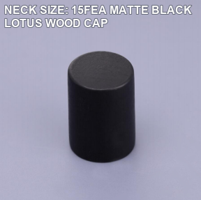 NECK SIZE: 15FEA MATTE BLACK LOTUS WOOD CAP perfume bottle cap reference