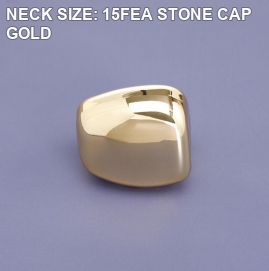 NECK SIZE: 15FEA STONE CAP GOLD perfume bottle cap reference
