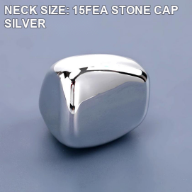 NECK SIZE: 15FEA STONE CAP SILVER perfume bottle cap reference