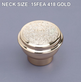 NECK SIZE: 15FEA 418 GOLD perfume bottle cap reference