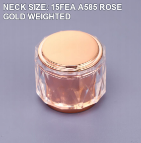 NECK SIZE: 15FEA A585 ROSE GOLD WEIGHTED perfume bottle cap reference