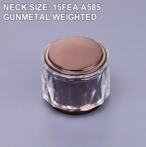NECK SIZE: 15FEA A585 GUNMETAL WEIGHTED perfume bottle cap reference