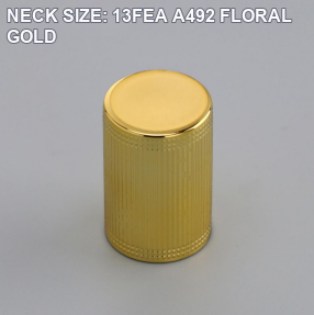 NECK SIZE: 13FEA A492 FLORAL GOLD perfume bottle cap reference