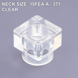 NECK SIZE: 15FEA A - 371 CLEAR perfume bottle cap reference