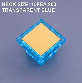 NECK SIZE: 15FEA 203 TRANSPARENT BLUE perfume bottle cap reference