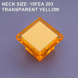 NECK SIZE: 15FEA 203 TRANSPARENT YELLOW perfume bottle cap reference