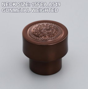 NECK SIZE: 15FEA A549 GUNMETAL WEIGHTED perfume bottle cap reference