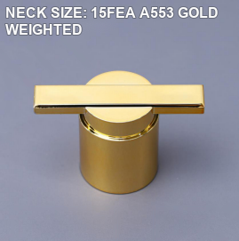NECK SIZE: 15FEA A553 GOLD WEIGHTED perfume bottle cap reference
