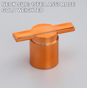 NECK SIZE: 15FEA A553 ROSE GOLD WEIGHTED perfume bottle cap reference
