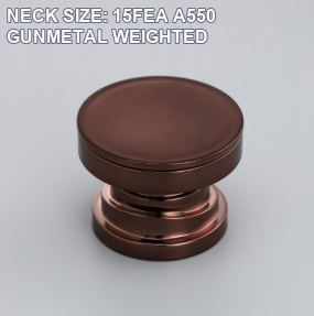 NECK SIZE: 15FEA A550 GUNMETAL WEIGHTED perfume bottle cap reference