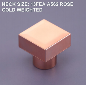 NECK SIZE: 13FEA A562 ROSE GOLD WEIGHTED perfume bottle cap reference