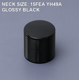 NECK SIZE: 15FEA YH49A GLOSSY BLACK perfume bottle cap reference