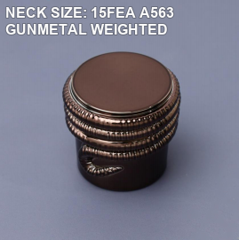 NECK SIZE: 15FEA A563 GUNMETAL WEIGHTED perfume bottle cap reference