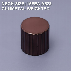 NECK SIZE: 15FEA A523 GUNMETAL WEIGHTED perfume bottle cap reference
