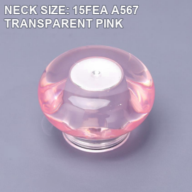 NECK SIZE: 15FEA A567 TRANSPARENT PINK perfume bottle cap reference