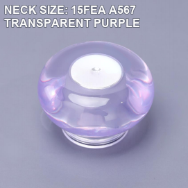 NECK SIZE: 15FEA A567 TRANSPARENT PURPLE perfume bottle cap reference