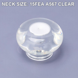 NECK SIZE: 15FEA A567 CLEAR perfume bottle cap reference