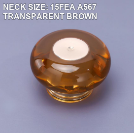 NECK SIZE: 15FEA A567 TRANSPARENT BROWN perfume bottle cap reference