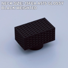 NECK SIZE: 15FEA A575 GLOSSY BLACK WEIGHTED perfume bottle cap reference