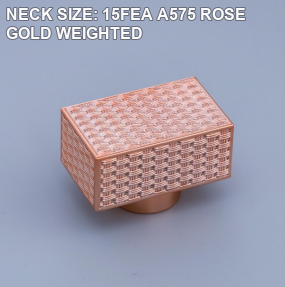 NECK SIZE: 15FEA A575 ROSE GOLD WEIGHTED perfume bottle cap reference