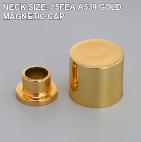 NECK SIZE: 15FEA A539 GOLD MAGNETIC CAP perfume bottle cap reference