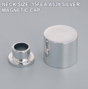 NECK SIZE: 15FEA A539 SILVER MAGNETIC CAP perfume bottle cap reference