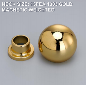 NECK SIZE: 15FEA 1003 GOLD MAGNETIC WEIGHTED perfume bottle cap reference