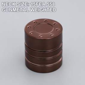 NECK SIZE: 15FEA 558 GUNMETAL WEIGHTED perfume bottle cap reference