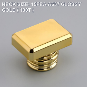 NECK SIZE: 15FEA A637 GLOSSY GOLD ( 100T ) perfume bottle cap reference
