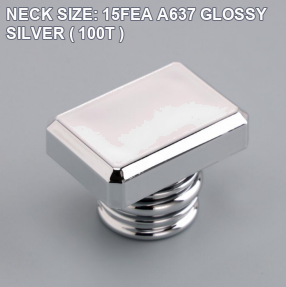 NECK SIZE: 15FEA A637 GLOSSY SILVER ( 100T ) perfume bottle cap reference