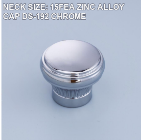 NECK SIZE: 15FEA ZINC ALLOY CAP DS-192 CHROME perfume bottle cap reference