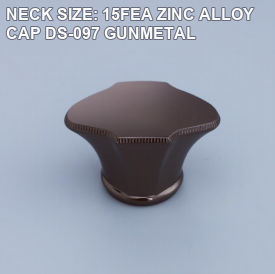 NECK SIZE: 15FEA ZINC ALLOY CAP DS-097 GUNMETAL perfume bottle cap reference