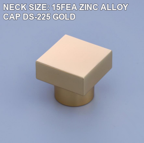 NECK SIZE: 15FEA ZINC ALLOY CAP DS-225 GOLD perfume bottle cap reference