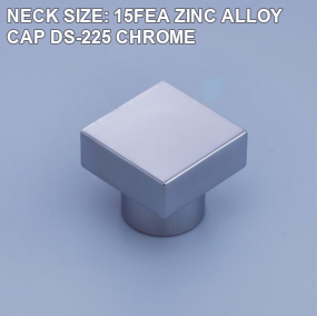 NECK SIZE: 15FEA ZINC ALLOY CAP DS-225 CHROME perfume bottle cap reference