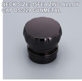 NECK SIZE: 15FEA ZINC ALLOY CAP DS-229 GUNMETAL perfume bottle cap reference