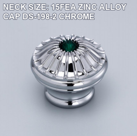 NECK SIZE: 15FEA ZINC ALLOY CAP DS-198-2 CHROME perfume bottle cap reference