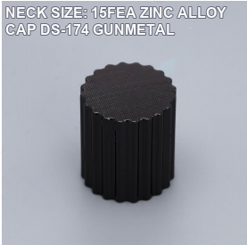 NECK SIZE: 15FEA ZINC ALLOY CAP DS-174 GUNMETAL perfume bottle cap reference