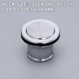 NECK SIZE: 15FEA ZINC ALLOY CAP DS-009-1 CHROME perfume bottle cap reference