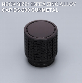 NECK SIZE: 15FEA ZINC ALLOY CAP DS-200 GUNMETAL perfume bottle cap reference